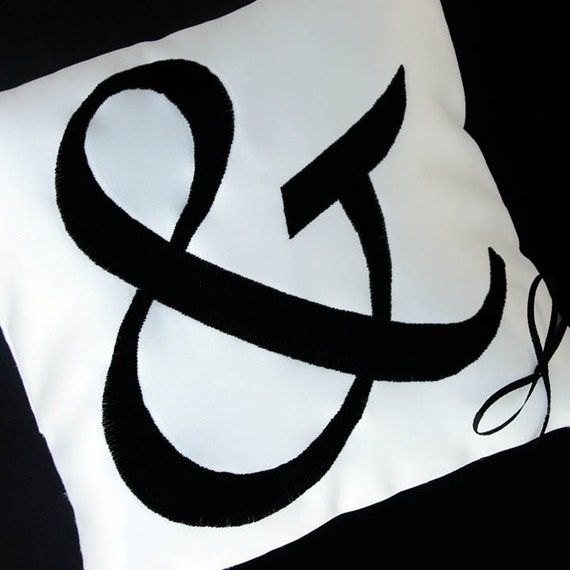 Wedding Ring Pillow with Custom Ampersandany color Etsy