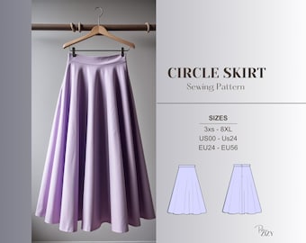 Cartamodello gonna a ruota, Istruzioni, Modesto, Principiante