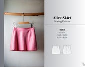 Mini Skirt Pattern Easy A-line Skirt Pattern Simple Skirt Sewing Pattern Satin Skirt Pattern Straight Skirt Pattern Winter Skirt Pattern