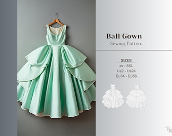 3 Tiers Renaissance Dress Sewing Pattern | Medieval Princess Gown | PDF  Costume Pattern | A4, A0 & US Letter - Etsy