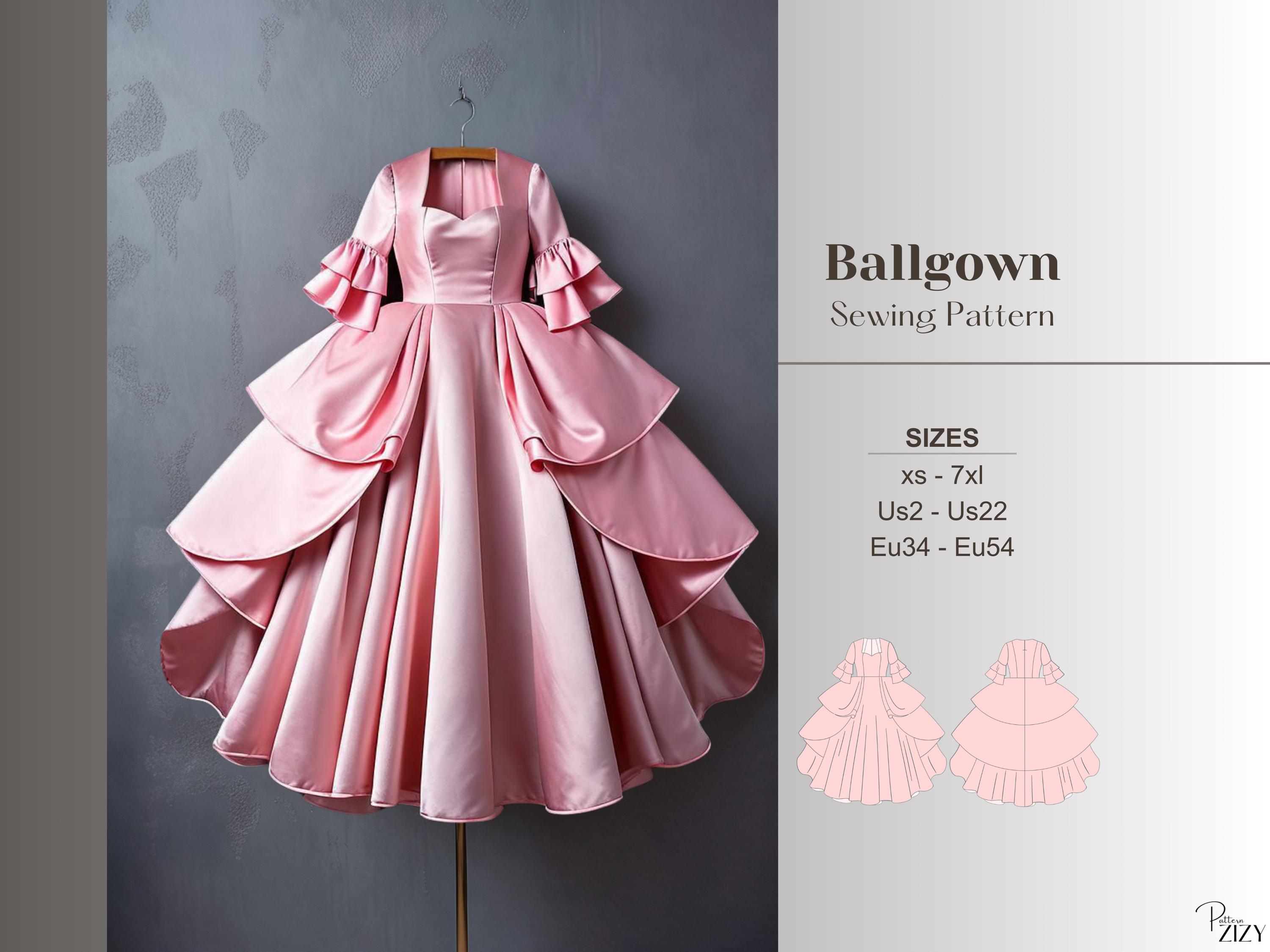 Tiered Chiffon Dress Pattern - Etsy