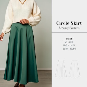 Circle Skirt Pattern Maxi Skirt Sewing Satin Skirt Pattern Modest Skirt Sewing Half Circle Skirt Pattern Easy Skirt Pattern Modest Skirt