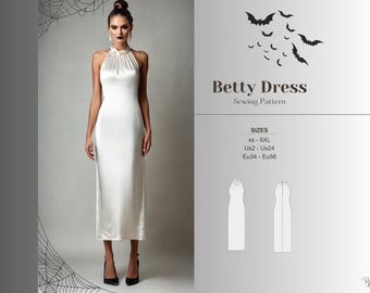 Halter Neck Dress Sewing Pattern Bridal Gown PDF Ball Gown Pattern Sexy Dress  Sewing Prom Dress Pattern Halloween Costume Sewing Party Dress - Etsy  Australia