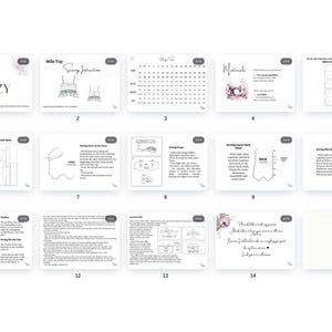 May include: A 15-page sewing pattern for a girls' crop top. The pattern includes instructions, materials list, and diagrams for sewing the top. The pattern is titled "Py ZIZY" and the top is called "Mila Top".