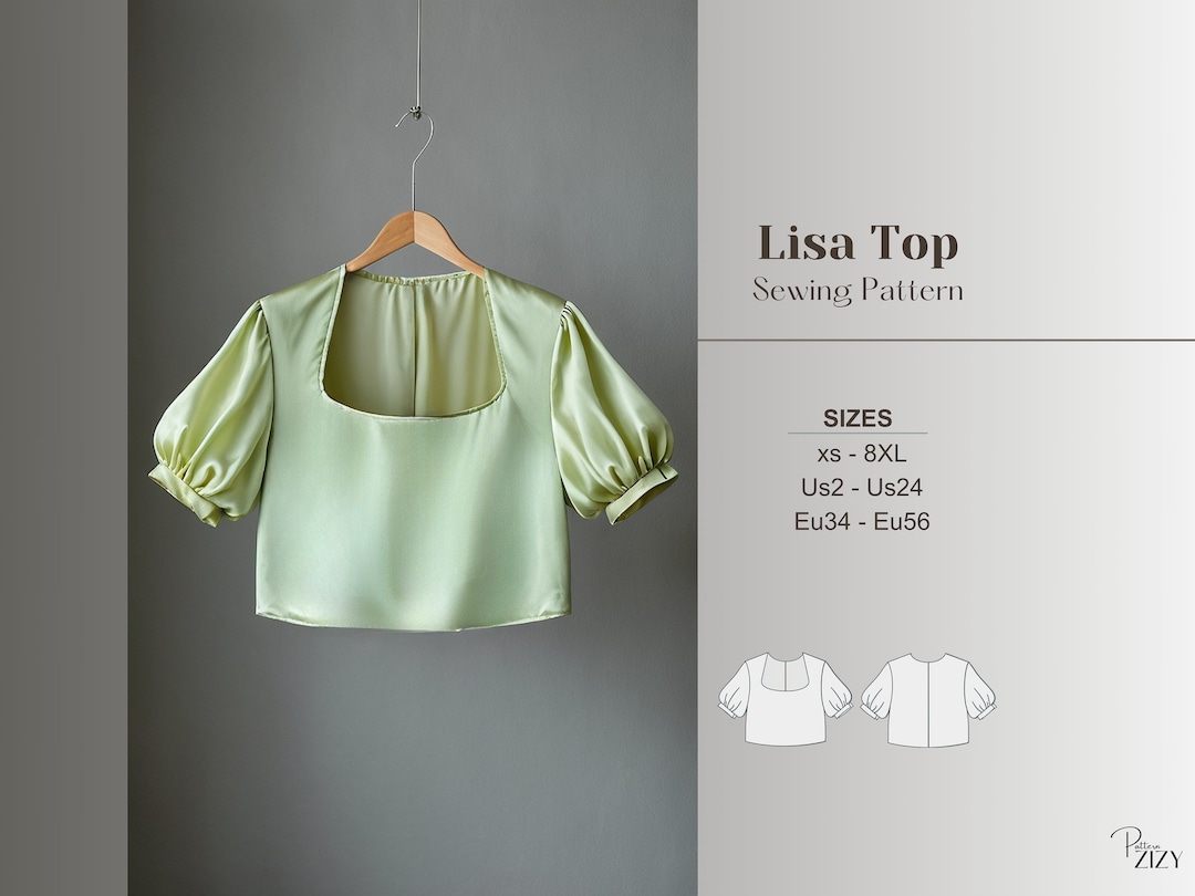 Puff Sleeve T Shirt Pattern Bishop Sleeve Blouse Sewing Pdf Easy Shirt ...