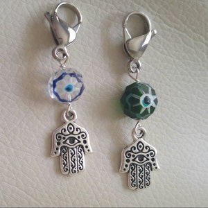 Evil eye charm with clasp
