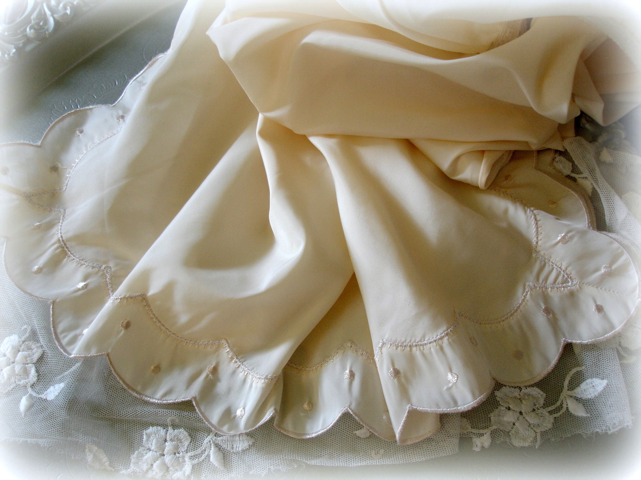 Beige Taffeta Slip - Etsy