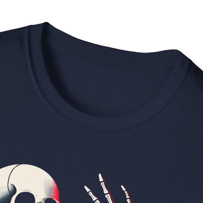 T-Shirt Unisex scheletro, camicia grafica scheletro, maglietta festa di Halloween, regali divertenti, maglietta scheletro immagine 10