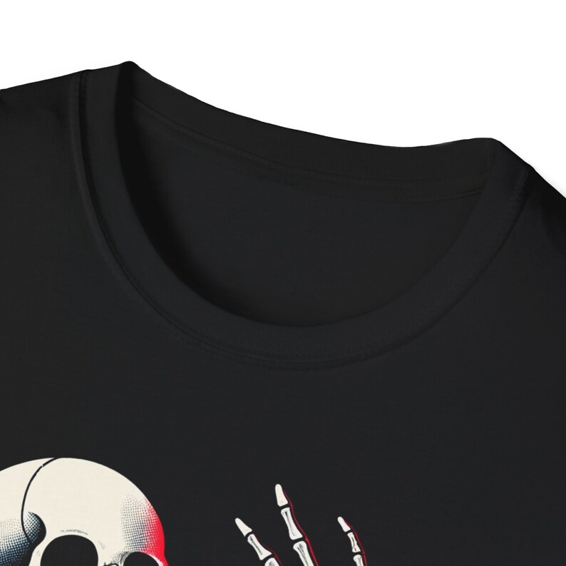 T-Shirt Unisex scheletro, camicia grafica scheletro, maglietta festa di Halloween, regali divertenti, maglietta scheletro immagine 4