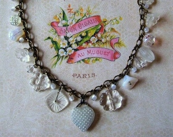 Treasure Charm Necklace (Paris Soiree), Unique Jewelry Gift, Antique Style Jewelry