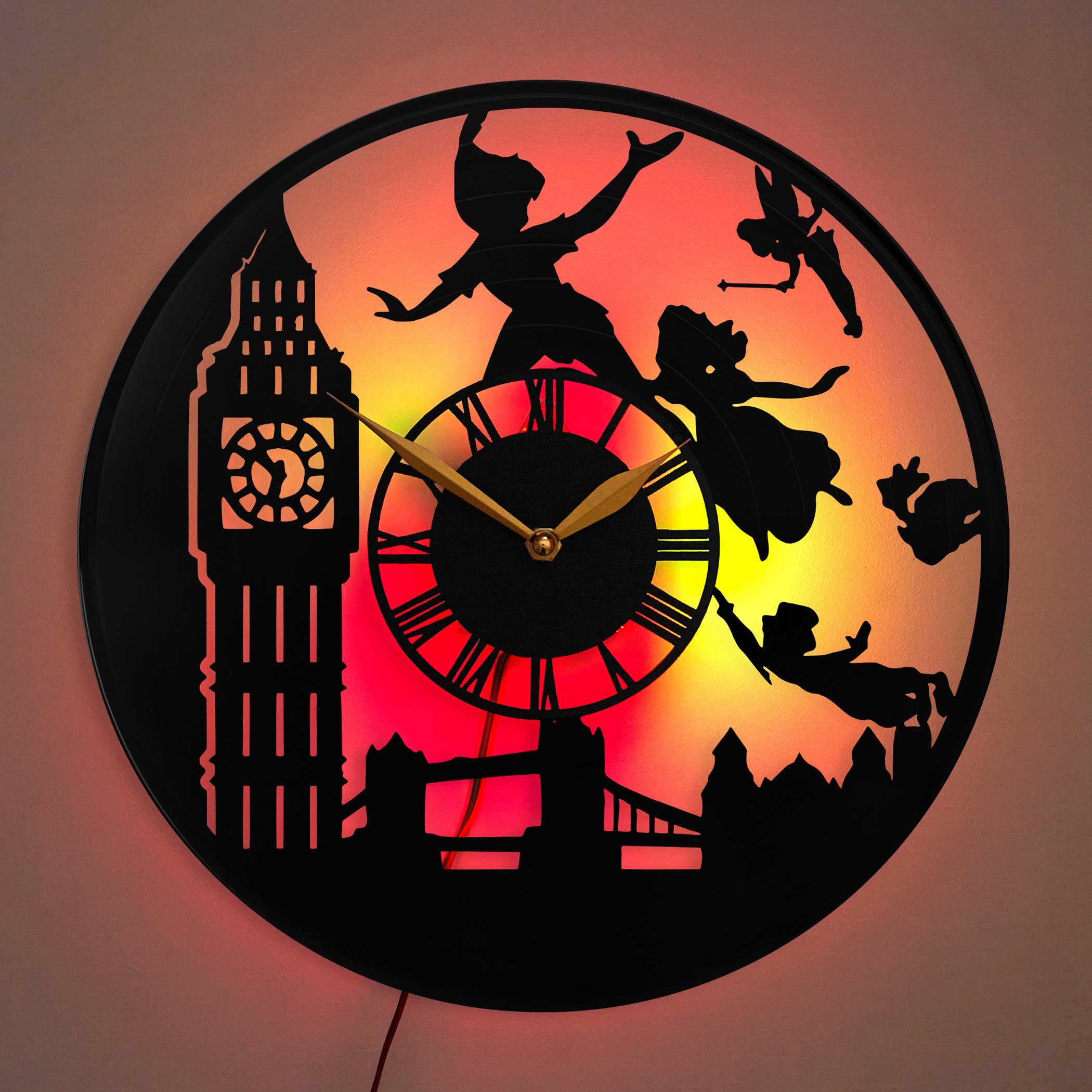 Peter Pan Clock, Peter Pan Gift, Peter Pan Lamp