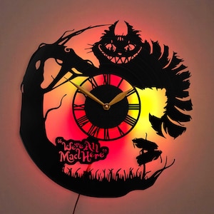 Cheshire Cat Clock, Alice in Wonderland Clock, Alice in Wonderland Gift