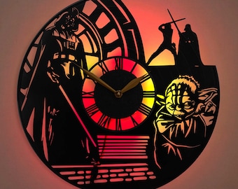 Star Wars Clock, Starwars Gifts for Men, Unique Gifts for Him, Star Wars Gifts for Mens Gifts, Star Wars Wall Art, Birthday Gift for Him