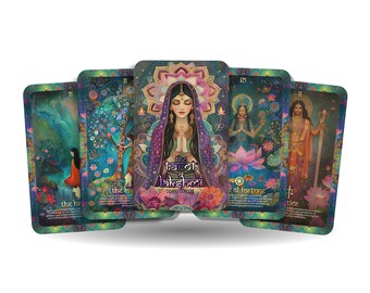 The Tarot of Lakshmi - 22 Major Arcana - A unique spiritual journey - The Hindu goddess known for fortune and spiritual wisdom.
