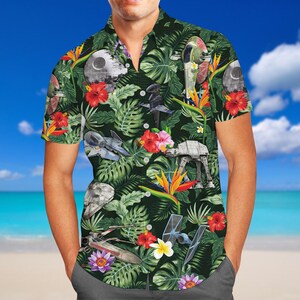 Star Wars Spaceship Button Shirt, Disney Movie Hawaiian Shirt, Spacecraft Shirt, Summer Beach Shirt, Family Vacation Shirt, Disney Gift