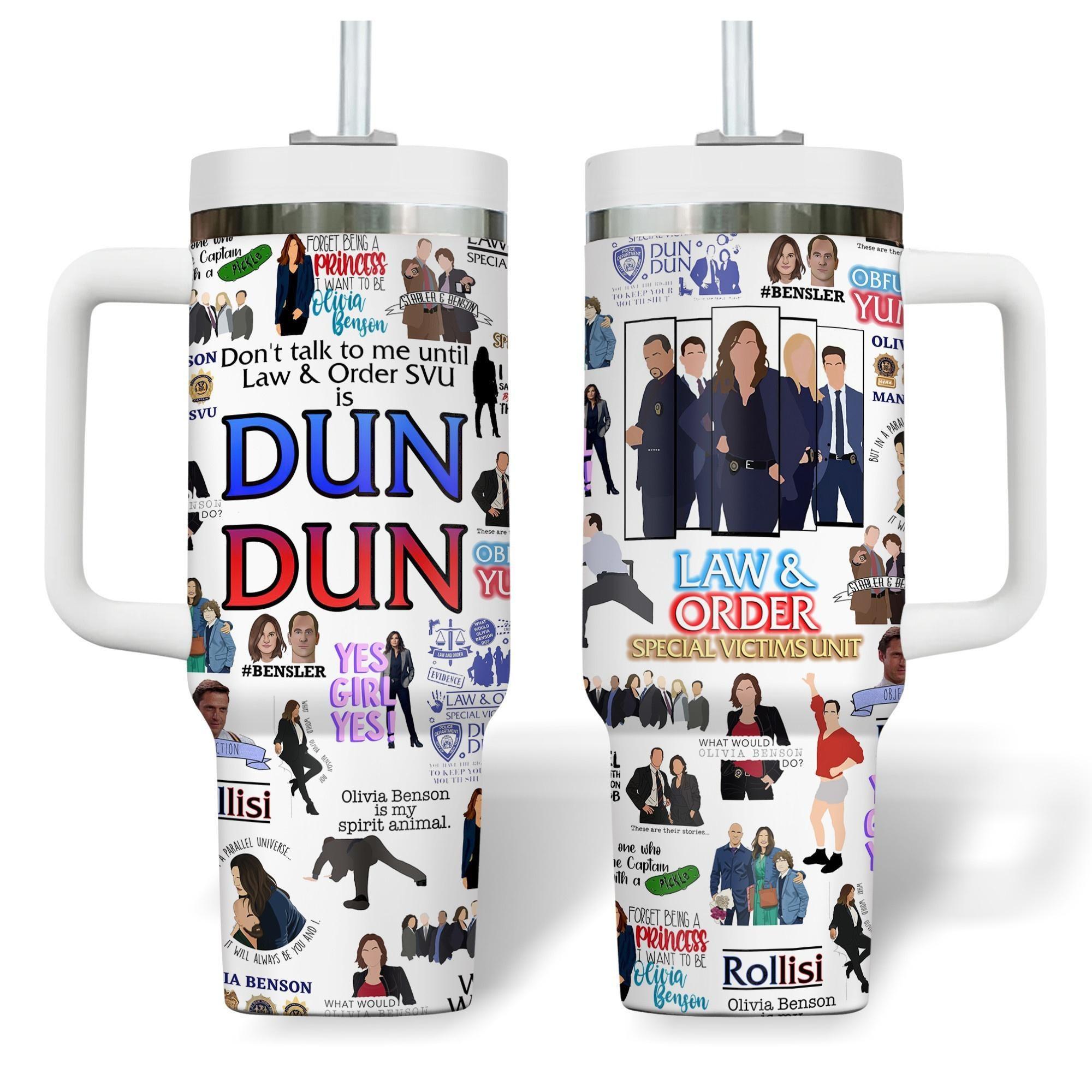 Discover Law & Order 40oz Tumbler with Handle, Law And Order Svu Tumbler, Special Victims Tumbler Cup, Coffee Tumbler, Law And Order Fan Gift