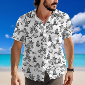 Darth Vader Button Shirt, Star Wars Hawaiian Shirt, Disney Movie Summer Shirt, Galaxy&#39;s Edge Shirt For Men, Disneyland Vacation Gifts