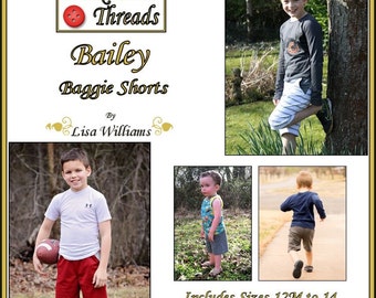 INSTANT DOWNLOAD: Bailey Baggie Shorts - diy Tutorial pdf eBook Pattern - Sizes 12M - 14