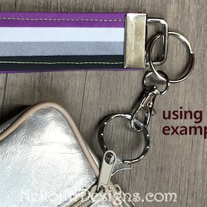 Asexual Pride, Wristlet Keychain, Asexual Keychain, Wrist Strap, Pride Keychain, Asexual Flag, LGBTQ, LGBTQIA, Wrist Lanyard, Pride Strap image 6
