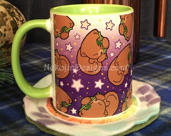 Harmony Ceramic Mug - Cute Cat Coffee Mug Good Luck Mug Lucky cat bamboo mug Maneki Neko Cup