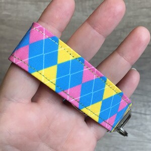 Pansexual Pride, Wristlet Keychain, Pansexual Keychain, Pan Pride, Queer Pride, Wrist Strap, Wrist Lanyard, Pansexual Accessory, LGBTQIA image 2