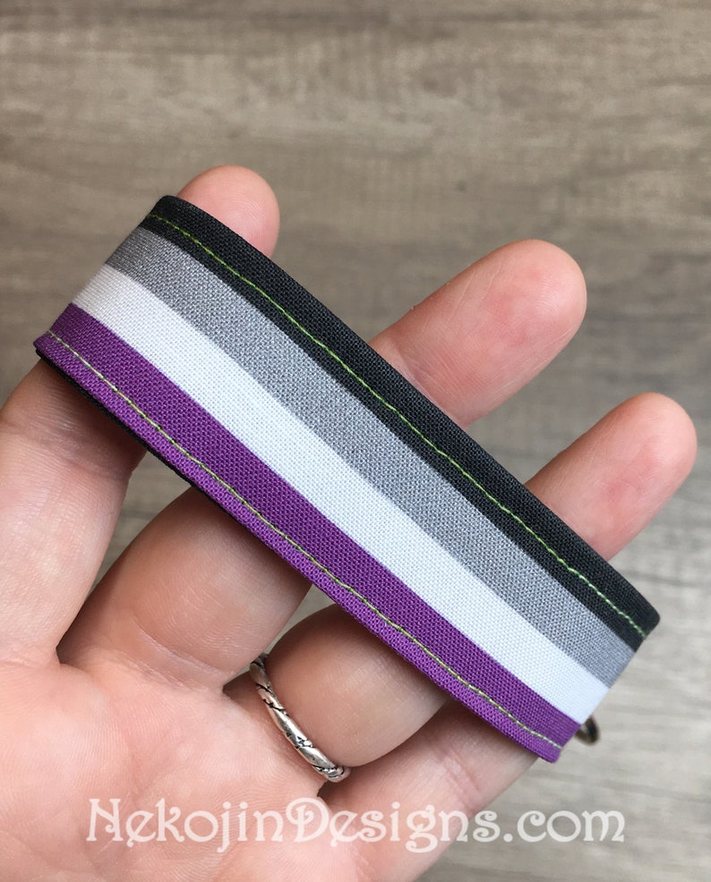Asexual Pride, Wristlet Keychain, Asexual Keychain, Wrist Strap, Pride Keychain, Asexual Flag, LGBTQ, LGBTQIA, Wrist Lanyard, Pride Strap image 3
