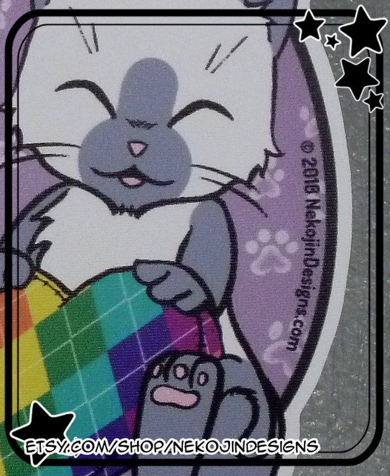 Queer Pride Cat Sticker Rainbow Flag Gay Lesbian Lgbt Etsy