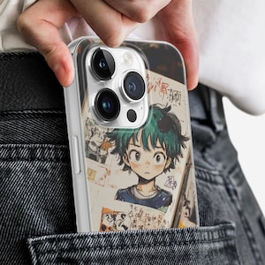 Cute Anime iPhone Case Japanese Art Cover iPhone 15 Pro Max, 14 Plus, 13, 12, 11, Samsung S24, S23, A54, A53 A15, Pixel