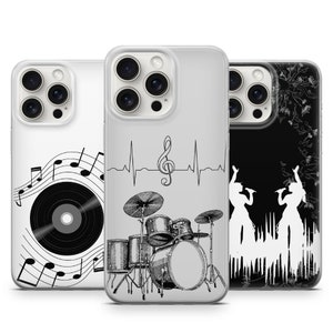 Music Lover phone case Music Notes cover fit for iPhone 15 14 13 12 11 Pro Max Xr 7 8, Samsung S24 S23 S22 FE A14 A15 Note 20, Pixel 7A