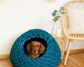 Hundehhle "Emma" I Hundebett I Hundekorb I Hundekrbchen I Dackelhhle -  Etsy.de