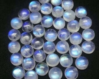 3MM Natural Rainbow Moonstone Round Cabochon, Calibrated Rainbow Moonstone Loose Stone Cab, Semi Precious Gemstone Cabochon