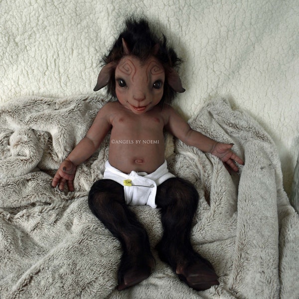 DEPOSIT Payment - Krampus Silicone Baby Doll - Baby Boy Fantasy Preemie - 16 Inches - Made to Order - Silicone Art