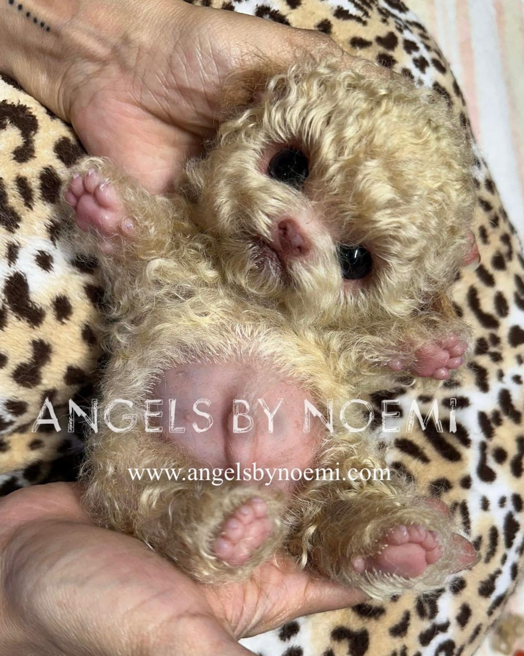 Fatto su ordinazione Bambola cucciolo di Maltipoo biondo in