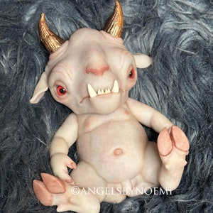 Made to Order - Silicone Baby Doll - Albino Demon Dragon Creature - Reborn Doll