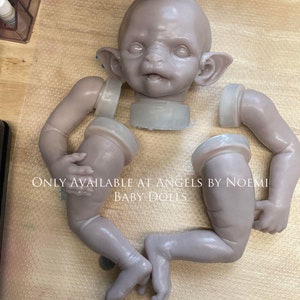 Blank cast - Unpainted - Werewolf Silicone Baby Doll - Preemie - 17 Inches - Made to Order - Silicone Art - Made by Artist