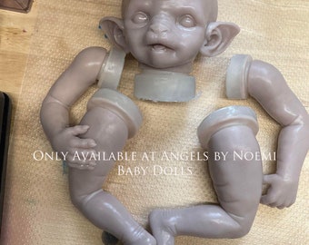 Blank cast - Unpainted - Werewolf Silicone Baby Doll - Preemie - 17 Inches - Made to Order - Silicone Art - Made by Artist