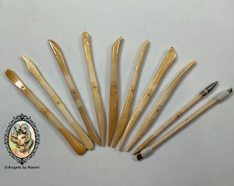 Sculpting Tool SET - Clay Modeling houten gereedschap - Voor het maken van OOAK Art Dolls - Angels door Noemi