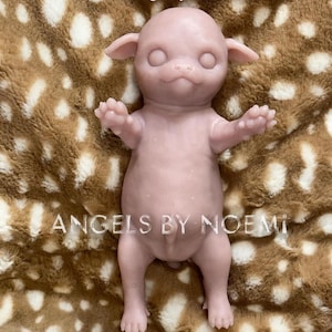 Blank cast - Unpainted - Teddy Puppy Silicone Doll - Maltipoo - Pink Skin color - Made by Artist