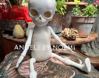 Made to Order - Rosita the Skull - Resin with CLOTH BODY - Angels by Noemi