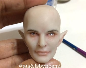 Online Class "Making the Male Face in Polymer Clay" Sculpture - Anatomy Study -  OOAK Art Dolls