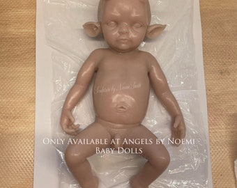 Blank cast - Unpainted - Boy Faun Silicone Baby Doll - Preemie - 16 Inches - Made to Order - Silicone Art - Made by Artist