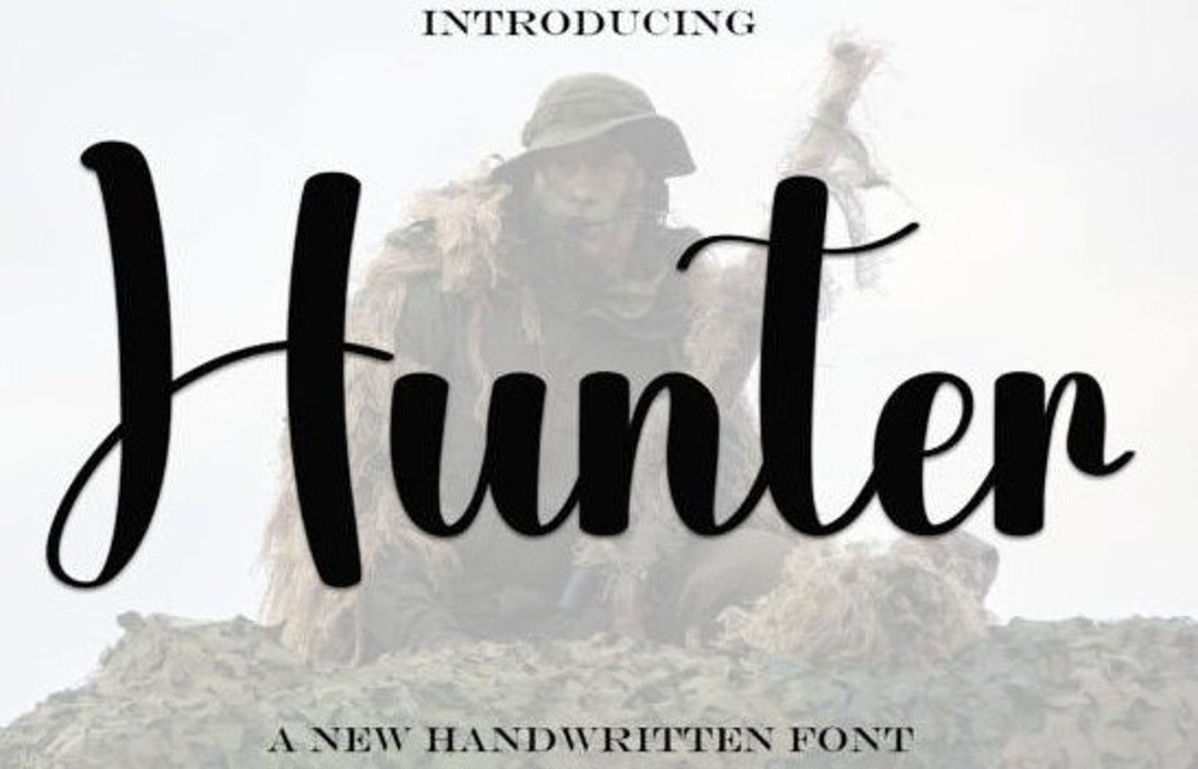 Hunter Handwritten Hunter Font, Script Font, Handwritten Font, Signature Font, Modern ...