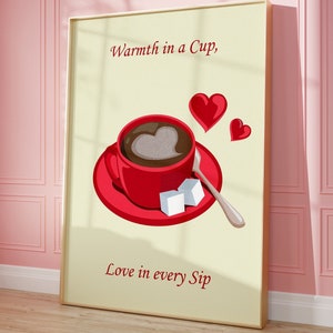 Impresión de café, impresión digital de espresso italiano, arte mural de café, arte mural de moda, impresión de descarga digital, póster de café, amante del café, amor