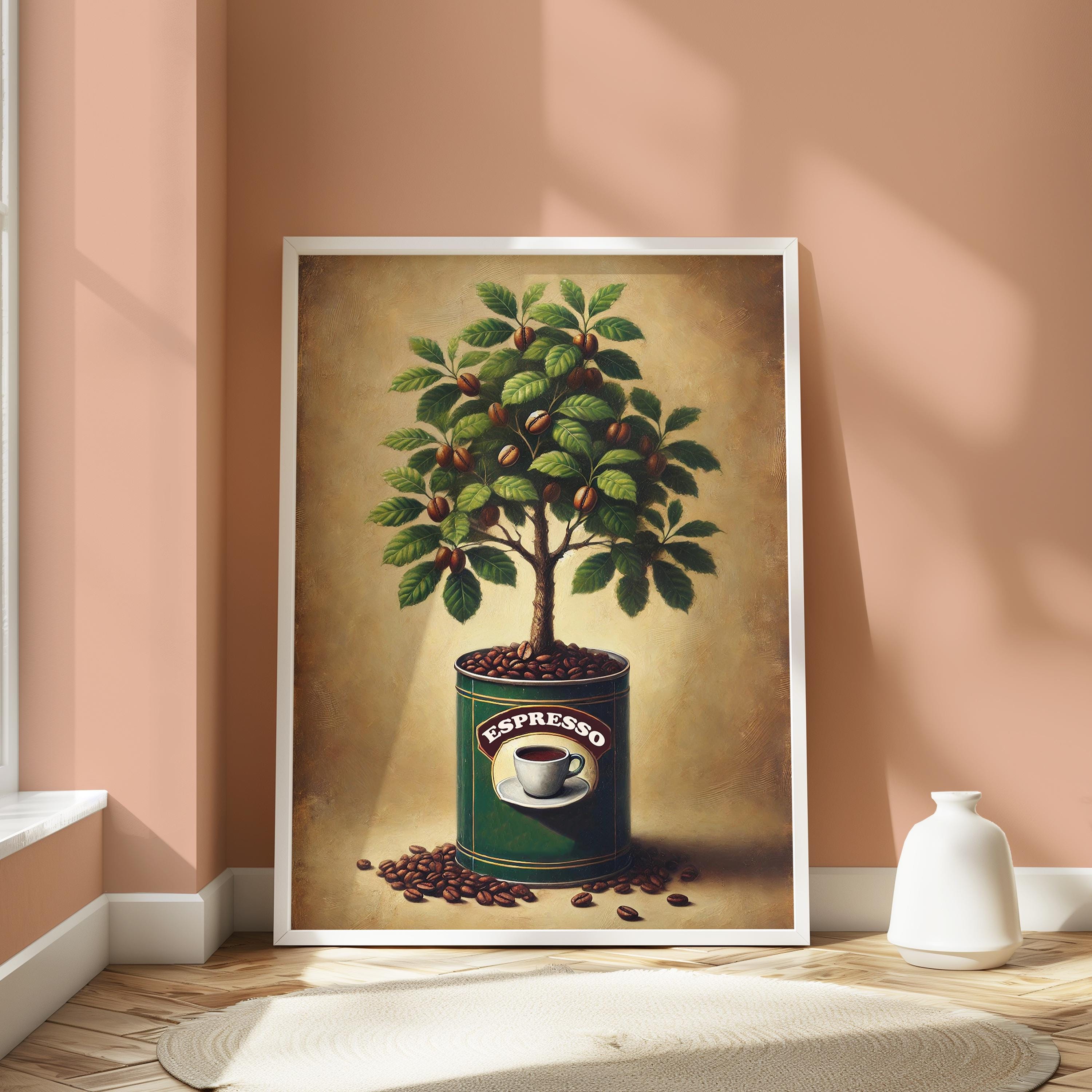 Coffee Tree Print, Espresso Print, Italian Espresso Print, Coffee Wall ...