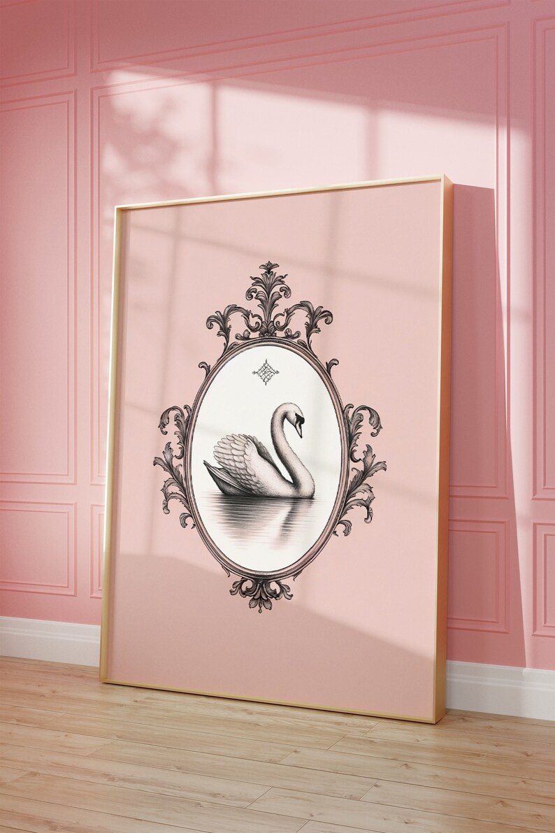 Swan Print - Swan Poster - Set of 3 Prints - Elegant Swan Series Prints ...