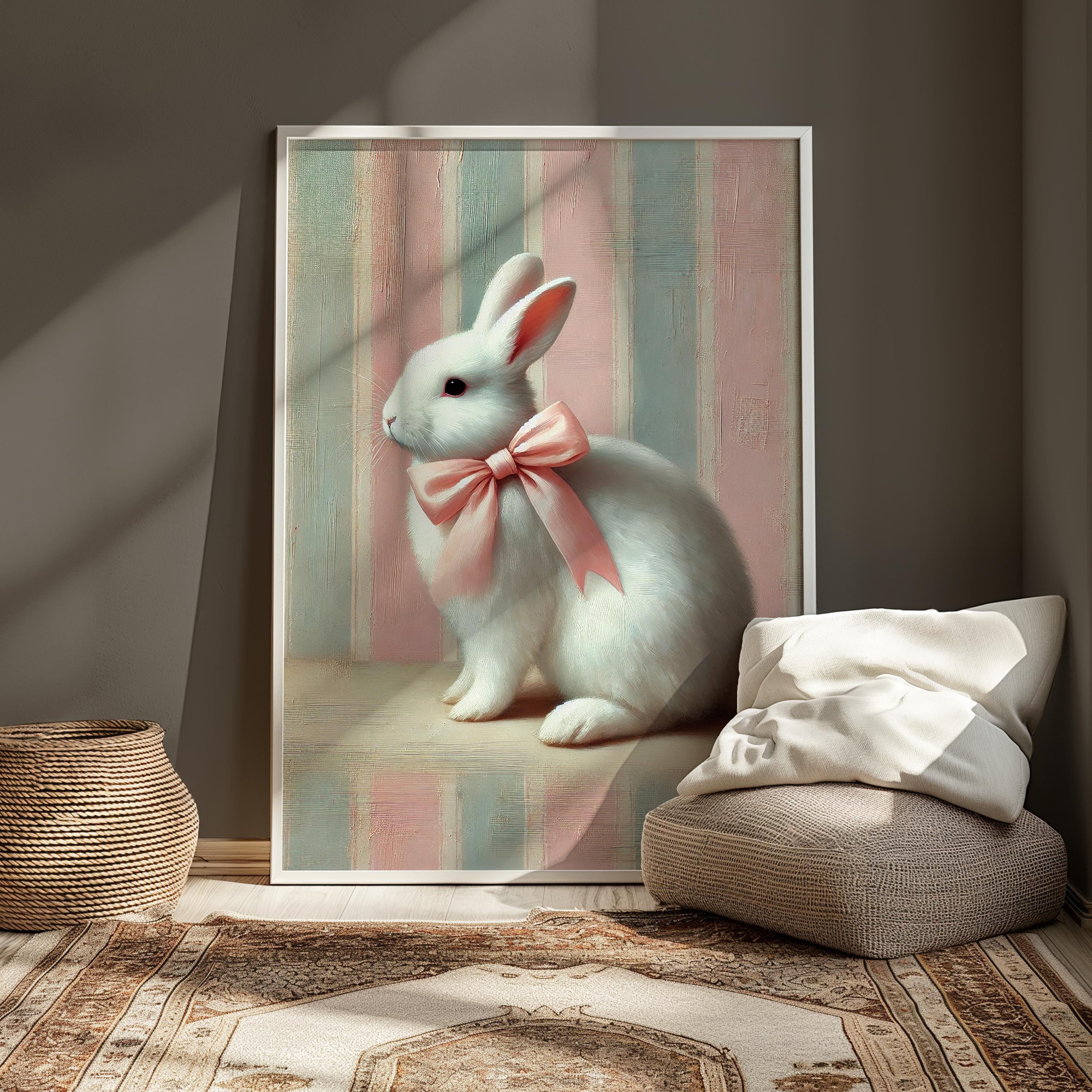 Bunny Wall Art Print Cute Bunny Poster Maximalist Wall Art Trendy bunny-wall-art-print-cute-bunny-poster-maximalist-wall-art-trendy