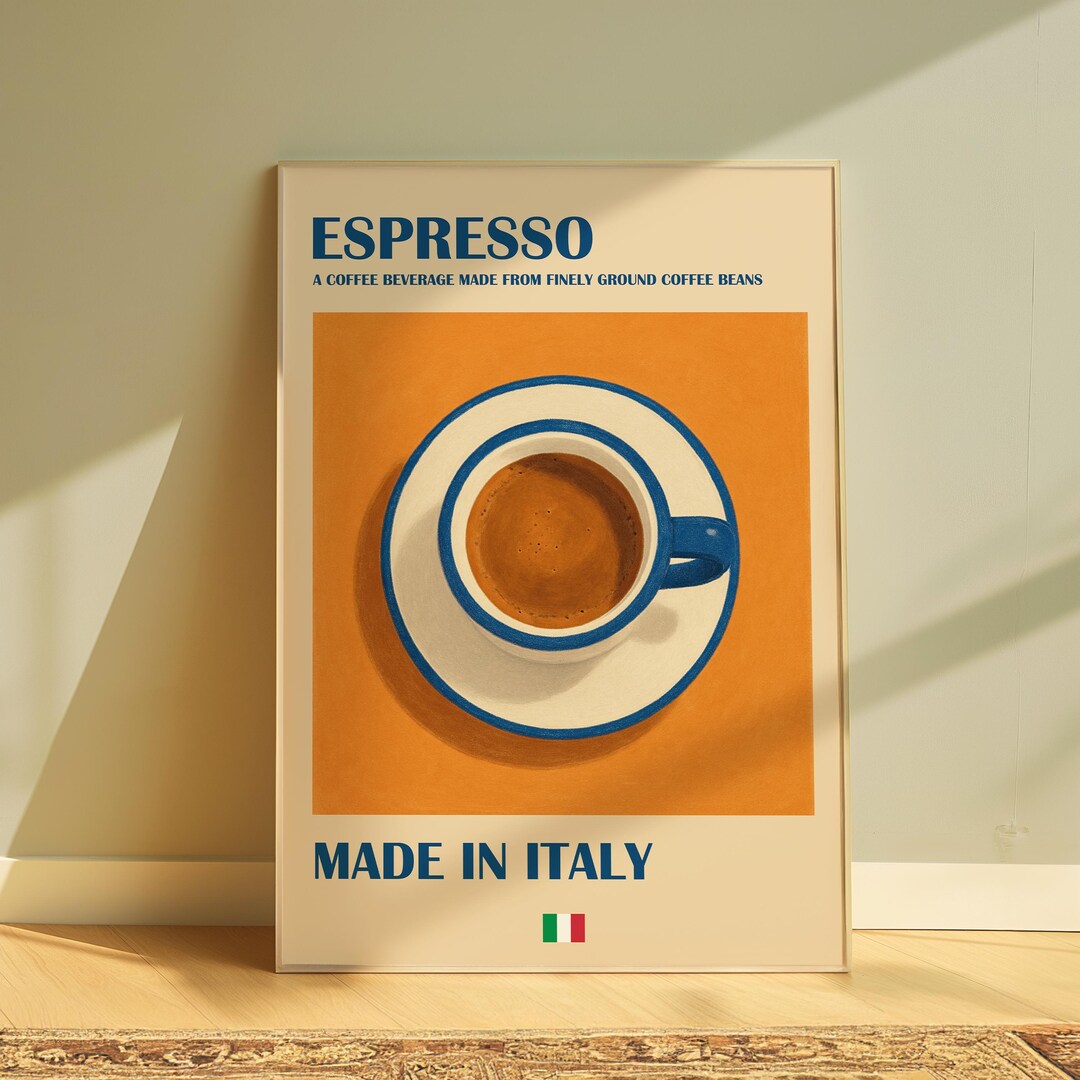 Coffee Print, Italian Espresso Digital Print, Coffee Wall Art, Modern ...
