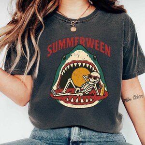 Comfort Colors® Summerween Shirt, Summer Skeleton, Summerween T Shirt, Spooky Summer Tee, Summer Halloween Shirt, Halloween Gift Tee
