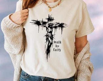 Walking By Faith Tripping Constantly Shirt, Christian Bible Quotes Shirt, Funny Humor Sarcastic Quotes Shirt, Walk by Faith Shirt