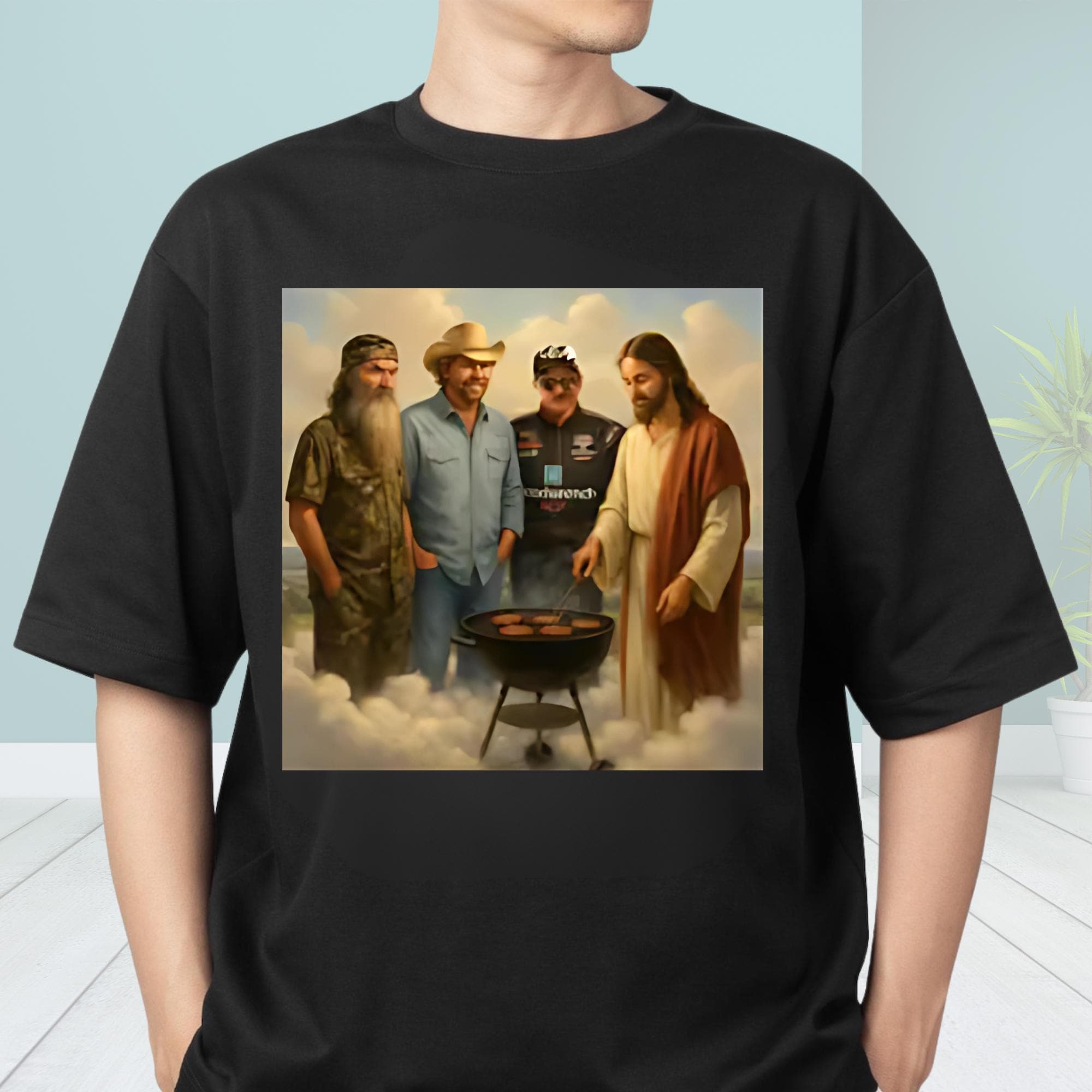 Camiseta "La verdadera pandilla se reúne en el cielo", Pascua cristiana, camiseta retro de Pascua cristiana de Jesús, camiseta unisex cristiana de Jesús